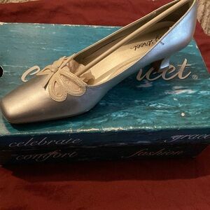 Silver East street low heel